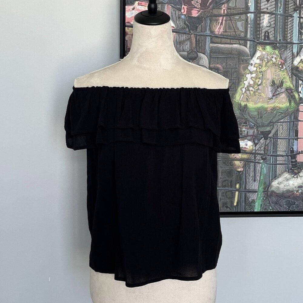 One Clothing Black Off-Shoulder Top L